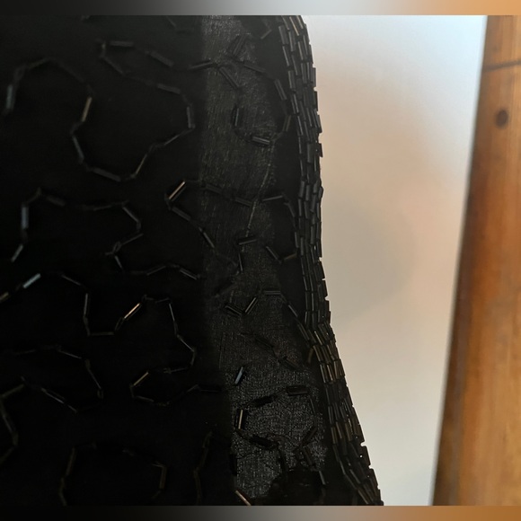 Jakelin Silk Sleeveless Beaded Gown with High Neck, Keyhole Front, and Open Back - Picture 11 of 14